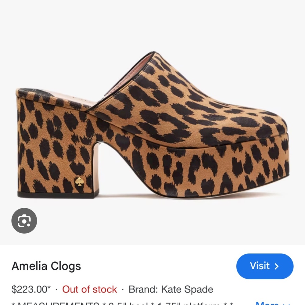 Kate spade Amelia printed suede clogs